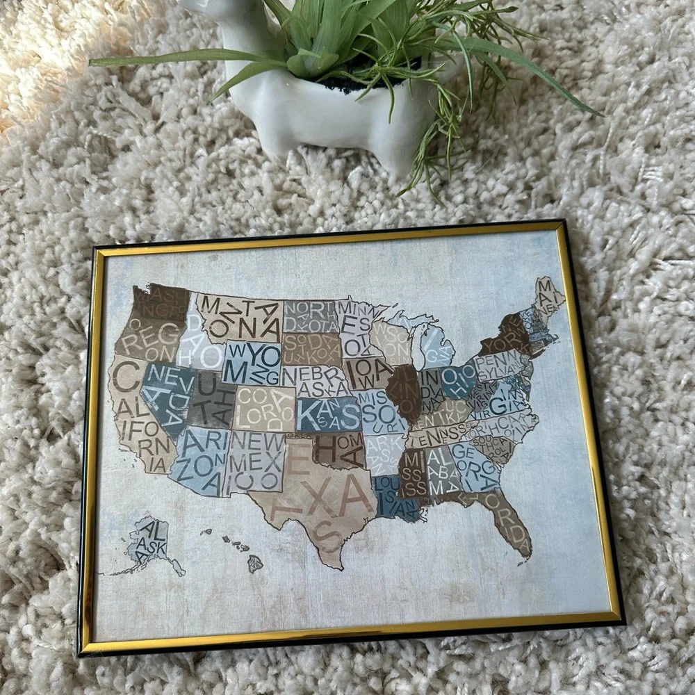Cute, traveling gift home bed map of the United States for a traveling shrine. - Picture 1 of 2